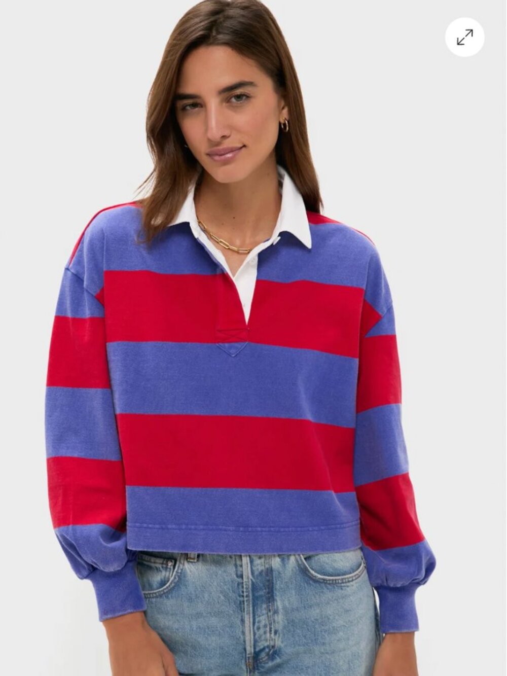 Tuckernuck blue and red Rugby shirt size small